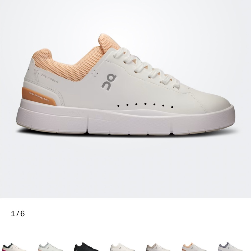 On Running Ladies White and Tan Sneakers Roger Advantage
